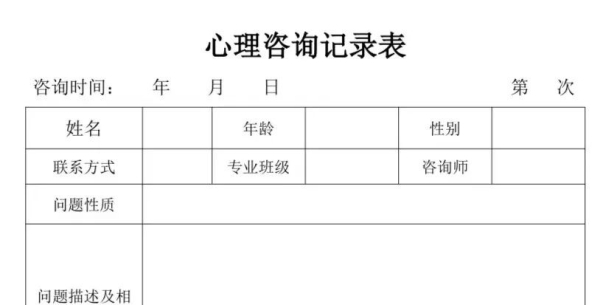 心理咨询师必备技能：填写心理咨询记录表（常见心理问题版）
