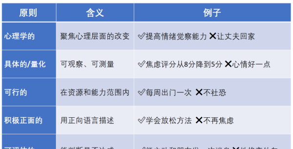 心理咨询制定咨询目标的7个原则