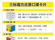 三阶魔方保姆级口诀卡片！