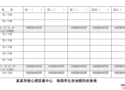 分享：学生个体咨询预约表、一周咨询安排表、个体咨询记录表（转载）
