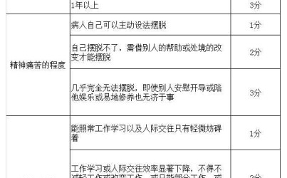 神经症量化评分表