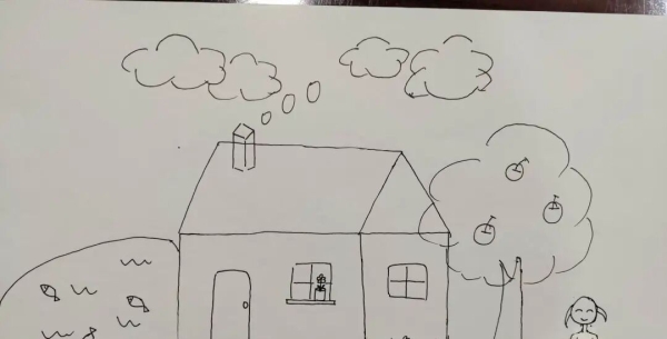 初三女生房树人心理画分析