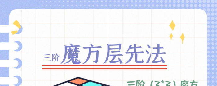 层先法分七步：底十字→底层角→中层棱→顶十字→顶面色→顶角位→顶棱位