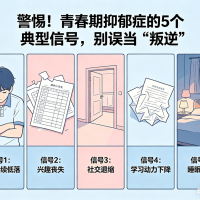 青春期抑郁症的5个典型信号，别误当“叛逆”